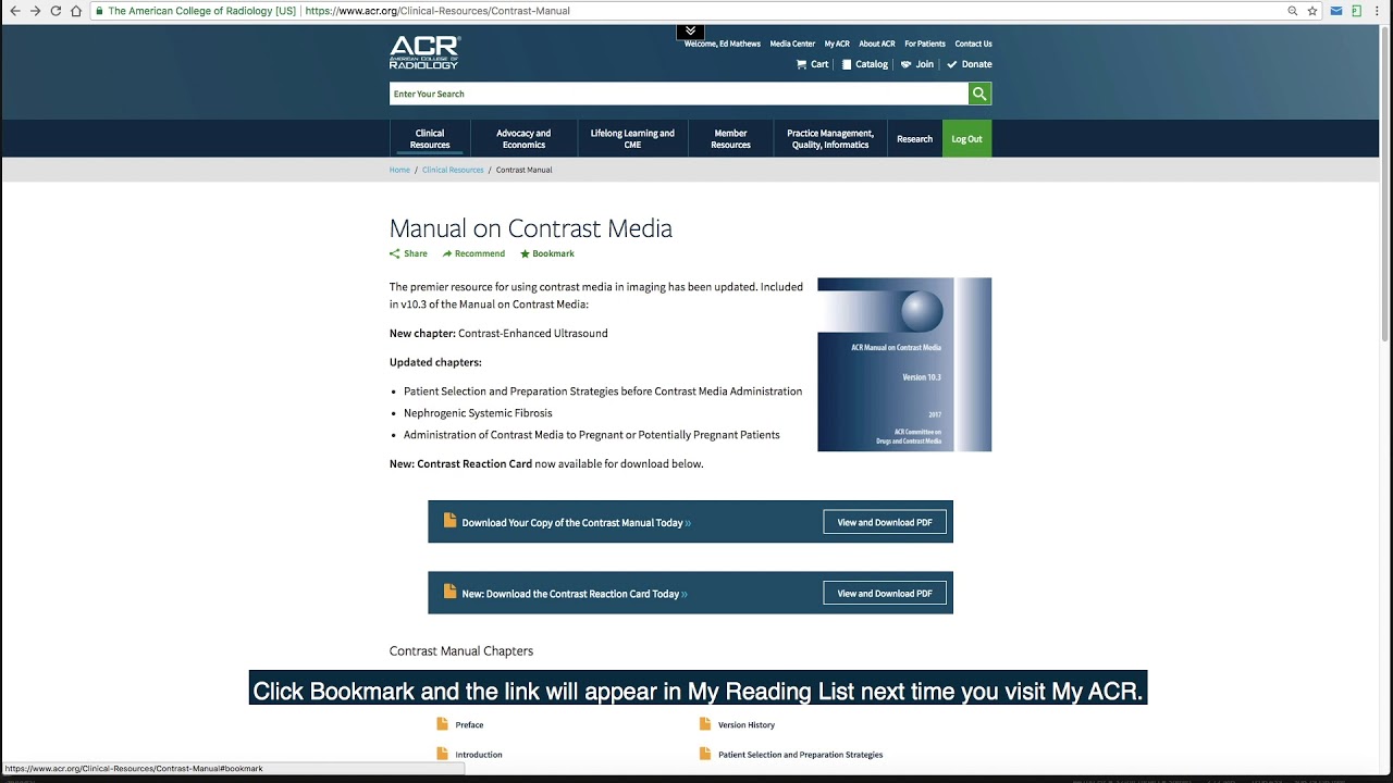 ACR Website Video Guide