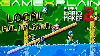 Super Mario Maker 2 - Local Multiplayer Gameplay (Wild Seesaw & a Koopa Clown Car Coin Battle!)