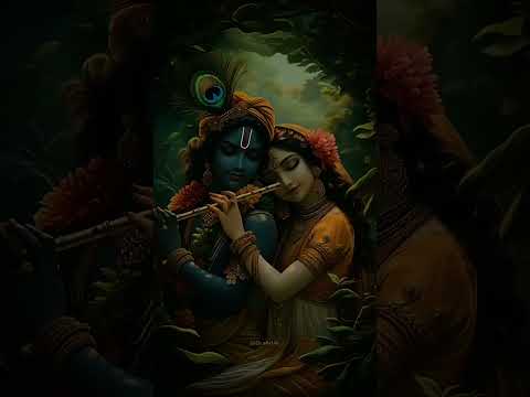 🌸 Radha Krishna Divine Love | Romantic Bhakti Art | Krishna Flute Music & Eternal Love Story 🌿