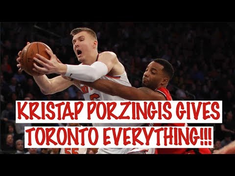KRISTAP PORZINGIS VS TORONTO RAPTORS! PORZINGIS DOING IT ON BOTH ENDS FOR THE KNICKS