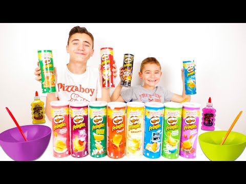 Don't Choose the Wrong Pringles Slime Challenge ! - Comment faire du Slime avec des Pringles