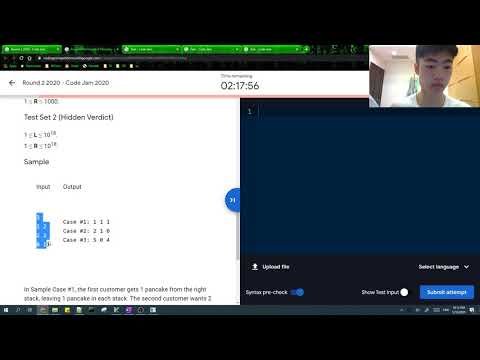 Google Code Jam Round 2 2020 (30th)