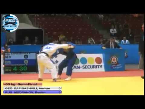 European Judo Championship Chelyabinsk 2012 Semifinal -60kg PAPINASHVILI (GEO)-MUDRANOV Beslan (RUS)