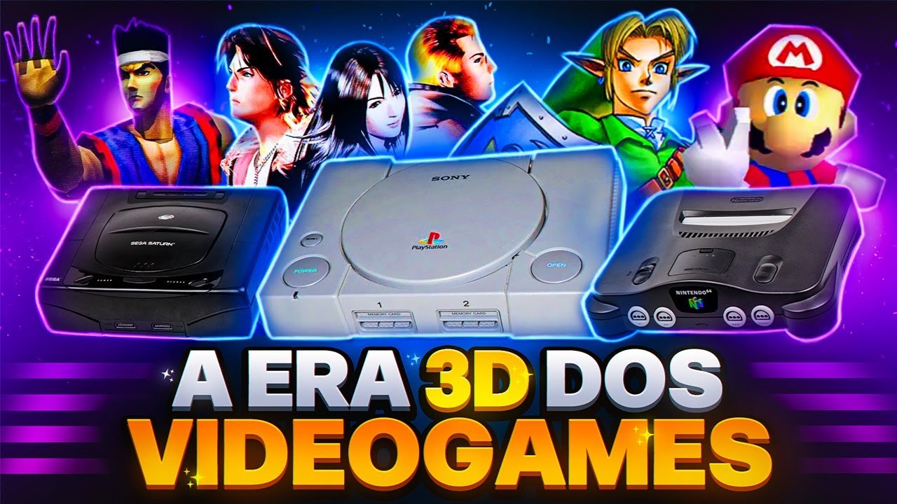 A 5ª Geração de Videogames: a era do PlayStation, N64, Sega Saturn e muito mais!