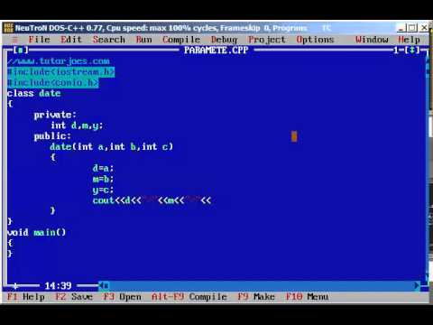 Program Using Parameter Constructor In C Tamil