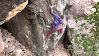 Video thumbnail of The Harp, V6. Red Rocks