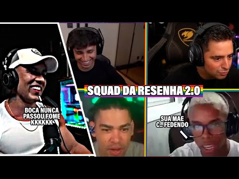 HUDSON AMORIM REAGINDO OS MELHORES MOMENTOS DO SQUAD DA RESENHA 2.0!! AUGUZTO