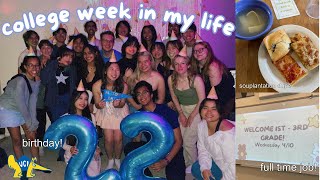 college week in my life with a full time job and birthday!