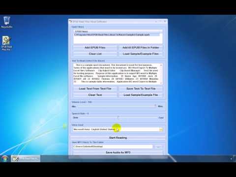 EPUB Read Files Aloud Software