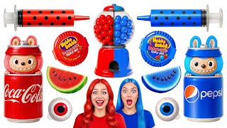 Red Food vs Blue Food Challenge | Food Battle by Bubba DO Challenge
