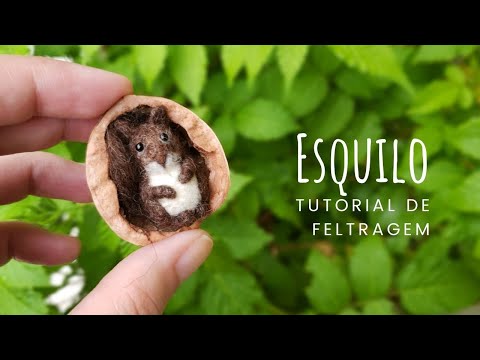 Needle Felting Tutorial - Squirrel in Nutshell