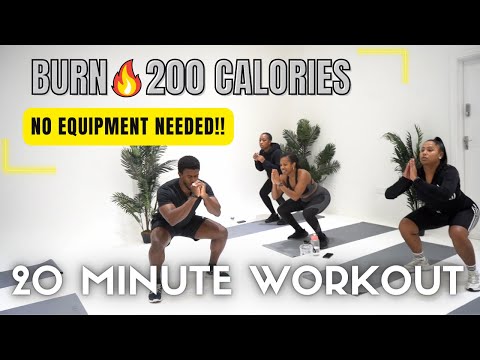 Burn 200 Calories in 20 Minutes - At Home Full Body Workout - No Equipment Needed!!