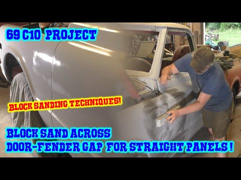 More block sanding techniques! Block sand across panel gaps for laser straight panels!