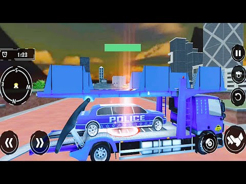 US Police Car Transporter Carrier Plane Truck Simulator Games-Transporter Games 4-Android Gameplays