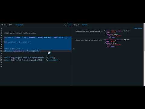 Cloning An Object With Nested Properties Using Json Parsejson Stringifyobject