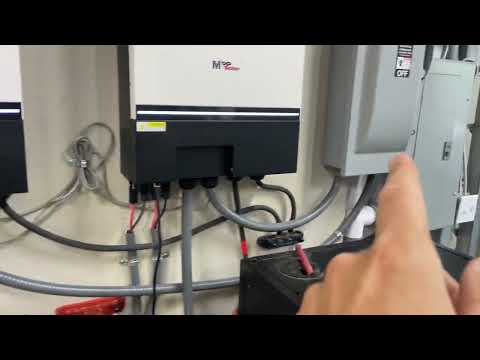 LV6548 split-phase system. Inverters and batteries.