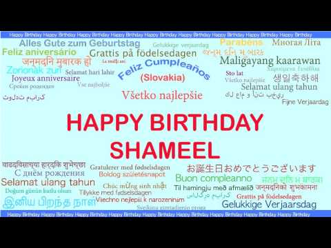 Shameel   Languages Idiomas - Happy Birthday