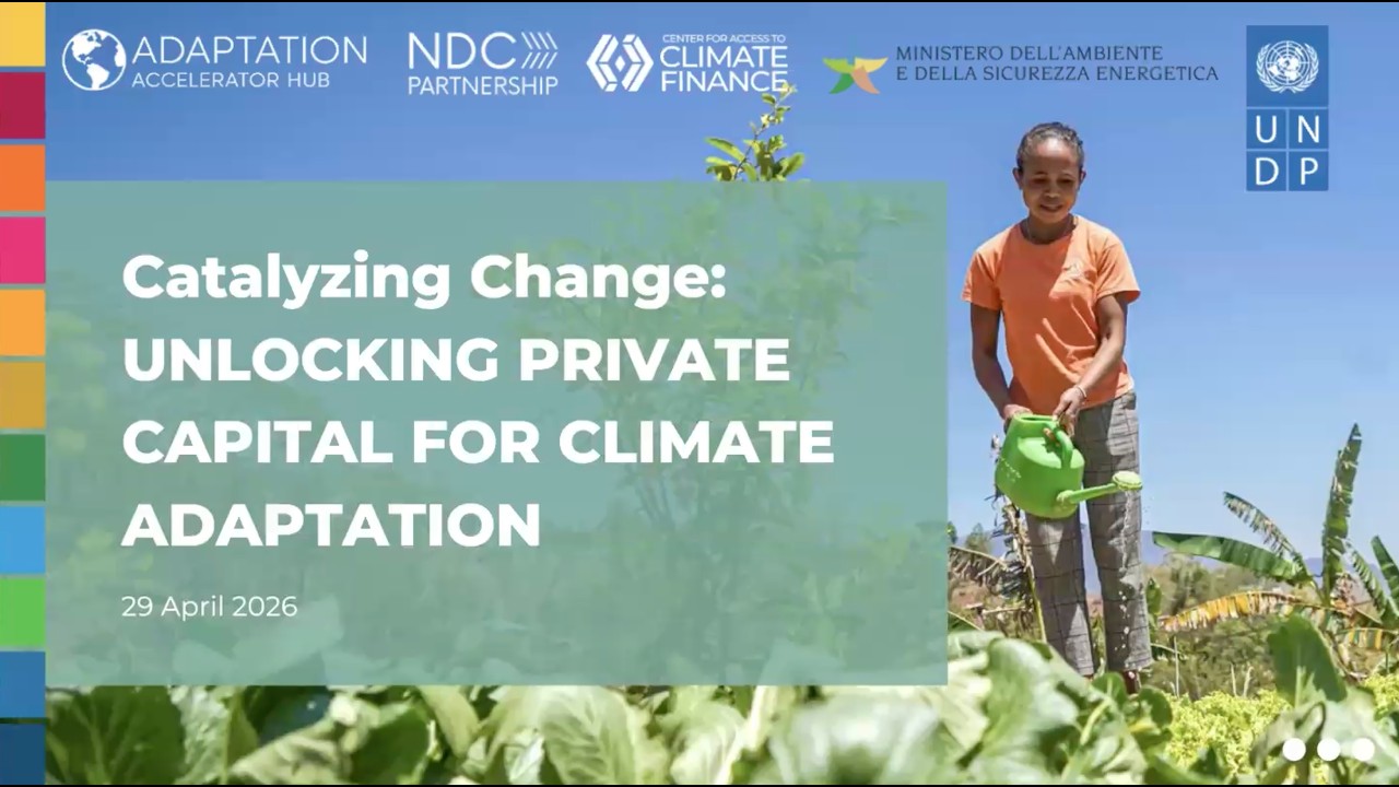 Webinar - Catalyzing Change: Unlocking Private Capital for Climate Adaptation