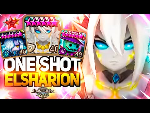 Buffed ELSHARION literally DELETES Enemies in Summoners War