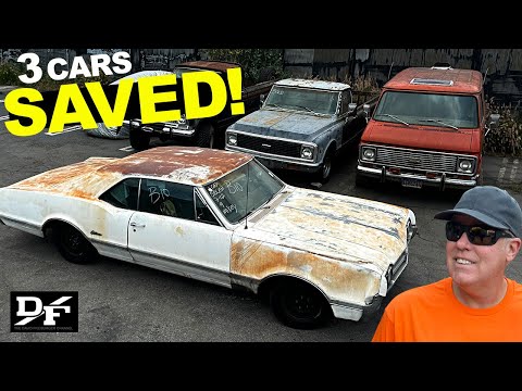 Three JUNKYARD CARS RESCUED!