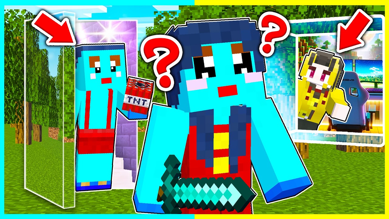 透明なドアを使ってドッキリしたい秘密基地作るマインクラフト【まいくら/マインクラフト】