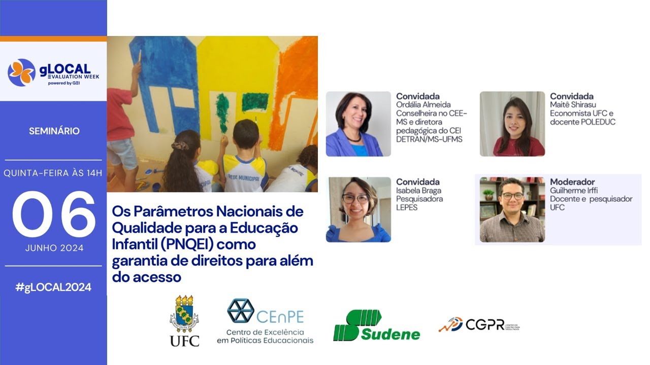 PARÂMETROS NACIONAIS DA QUALIDADE DA EDUCAÇÃO INFANTIL - PNQEI | #gLOCAL2024