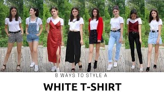 8 Ways To Style a White T-shirt