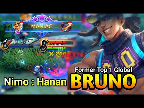 Maniac!! Bruno Brutal Damage Gameplay | Former Top 1 Global Bruno Nimo : Hanan - MLBB