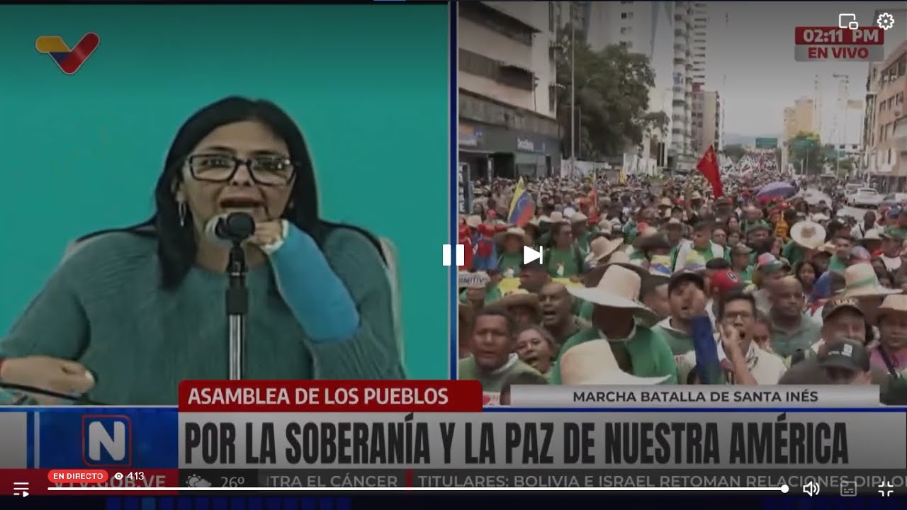 VENEZUELA MARCHA DE SANTA INES Y ASAMBLEA DE LOS PUEBLOS