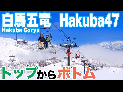 Video: 【白馬五竜・Hakuba47　2024】２つのビッグゲレンデのトップからボトムまで一気に滑る Hakuba Goryu &amp; Hakuba47 From Top to Bottom