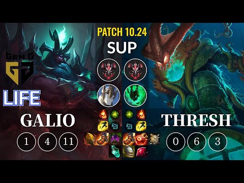 GEN Life Galio vs Thresh Sup - KR Patch 10.24