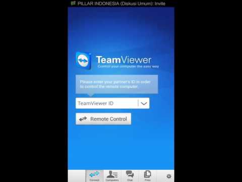 Peragaan video teamviewer remote desktop antara elementary os freya dengan android
