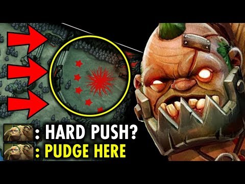 PUDGE EPIC DEFENDER!! WHEN HARD PUSH vs HARD PUDGE 7.26C DOTA 2 | GENIUS PUDGE