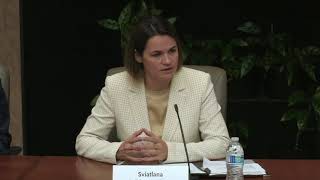 A Discussion on Democracy in Belarus | Sviatlana Tsikhanouskaya