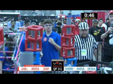 2015 VRC Engr QF3-1 - 24B 4000X 2587 vs 5588R 4495A 5839A - 76 to 55 - VEX Worlds 2015