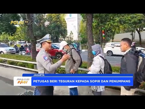 PJR DIT LANTAS POLDA METRO JAYA TINDAK PENUMPANG BUS YANG TURUN SEMBARANGAN DI RUAS TOL DALAM KOTA