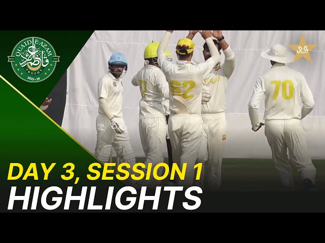 1st Session Highlights | Peshawar Region vs Abbottabad Region | Day 3 | QeAT 2025/26 | M2P1U