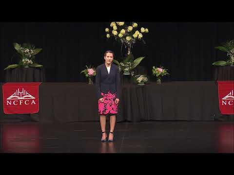 2018 NCFCA After Dinner Speaking Champion