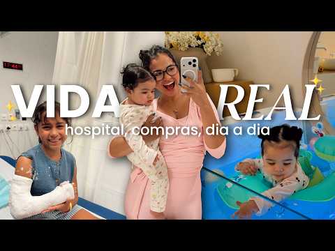 VIDA REAL MÃE DE DUAS 👧🏻💖 Mia quebrou o braço, iPhone novo + rotina em casa