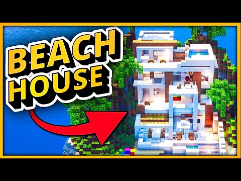 Beach House in Minecraft - #Shorts Timelapse