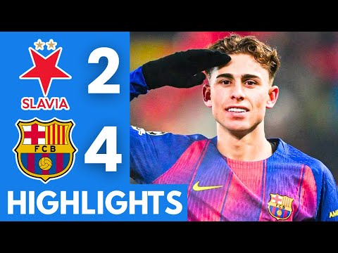Slavia Praha vs Barcelona (2-4) Highlights | UEFA Champions League 2025/26