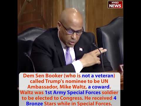 Dem Booker (not veteran) called Mike Waltz Army Special Forces coward; Dem Jeffries & Zohran Mamdani