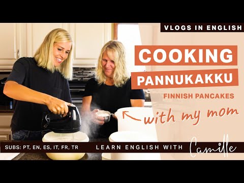 Cooking 🇫🇮 Finnish Pancakes (Pannukakku) with my mom -  😋 Food Vlog