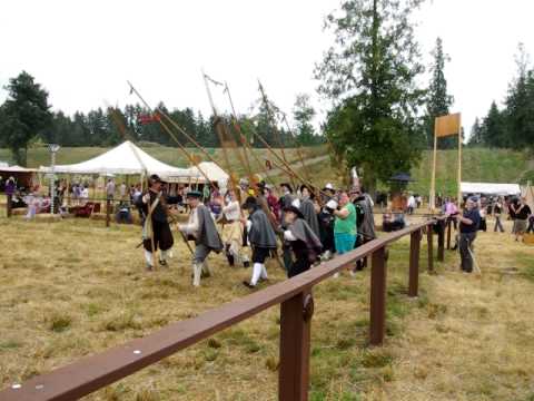 8-13-11 WA Renassaince Faire Pike Men demo anti-cavalry battle tactics