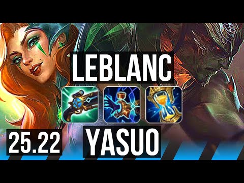 LEBLANC vs YASUO (MID) | 7/2/6 | KR Master | 25.22