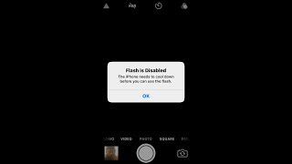 iphone flash is disabled, rear faceing camera or flashlight does not work fix. usa