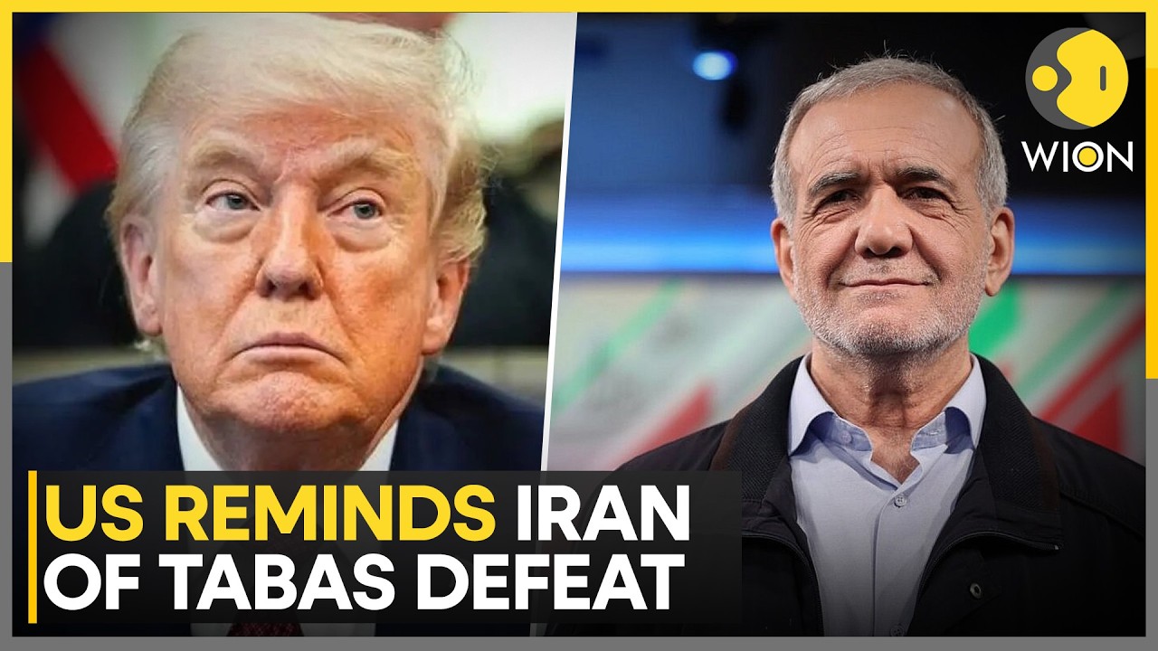 Pezeshkian Reminds US of 1980 Defeat, Iranians Rally at Wreckage Site of US Warplanes | WION