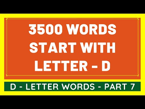 3500 Words That Start With D #7 | List of 3500 Words Beginning With D Letter [VIDEO]