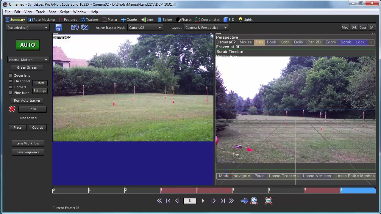 Handling Trackers in Shots of Different Lengths with SynthEyes