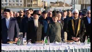 הנחת אבן הפינה בראשות ר' בערל לאזאר | Muslim Philanthropist funds new Synagogue in Dagestan